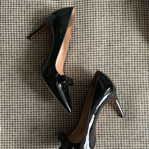 Prada leather bow tie pointed toe heels - Picture 3 of 7